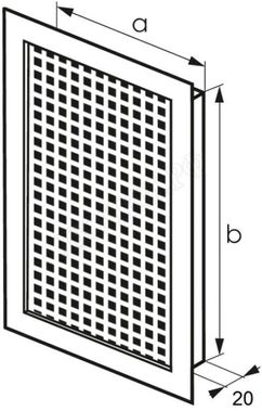 Решетка металлическая с перфорацией 5*8 мм врезная Решетка металлическая с перфорацией 5*8 мм врезная